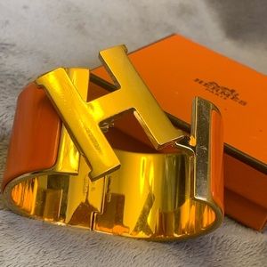 Hermès Extra Large Clic Clac H Bracelet. Authentic